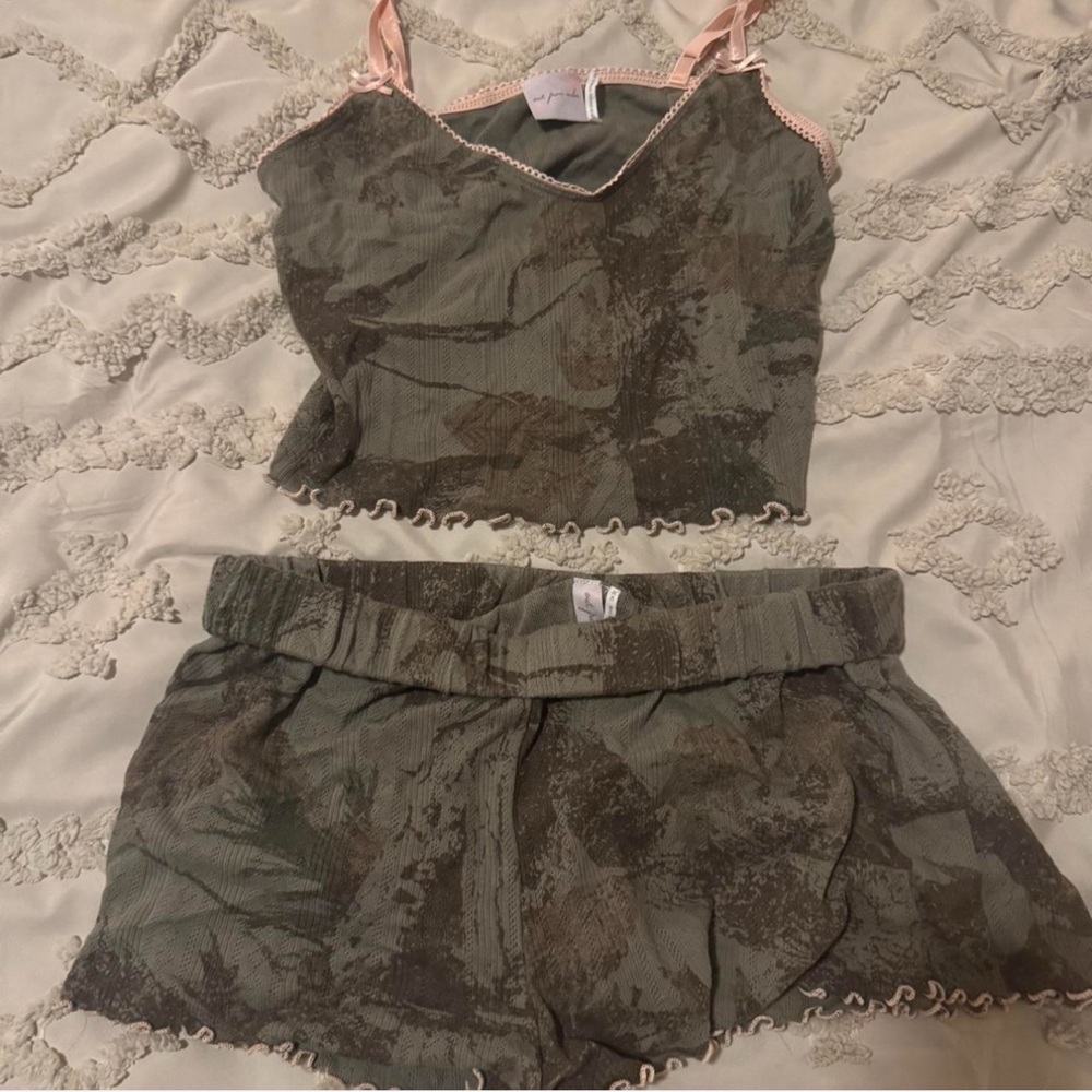 Camo Print Sleepwear Set